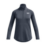 Under Armer UA Tech™ Half Zip Training Top  Downpour Grey (Girls) - Image 3