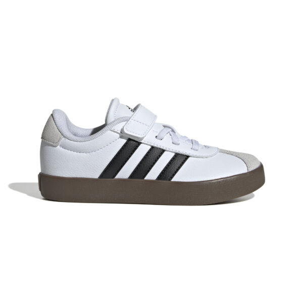 adidas VL Court 3.0 Shoe Cloud White / Core Black / Grey Lace/Velcro Kids