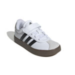 adidas VL Court 3.0 Shoe Cloud White / Core Black / Grey Lace/Velcro Kids - Image 4