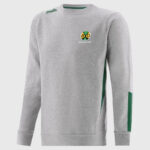 O’Neills Burgess Duharra GAA Jenson Crew Neck Fleece Sweatshirt Grey/Green (Kids/Adults) - Image 2