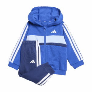 adidas Infant Colour Block Fleece Tracksuit Blue Sky  White Navy (kids)