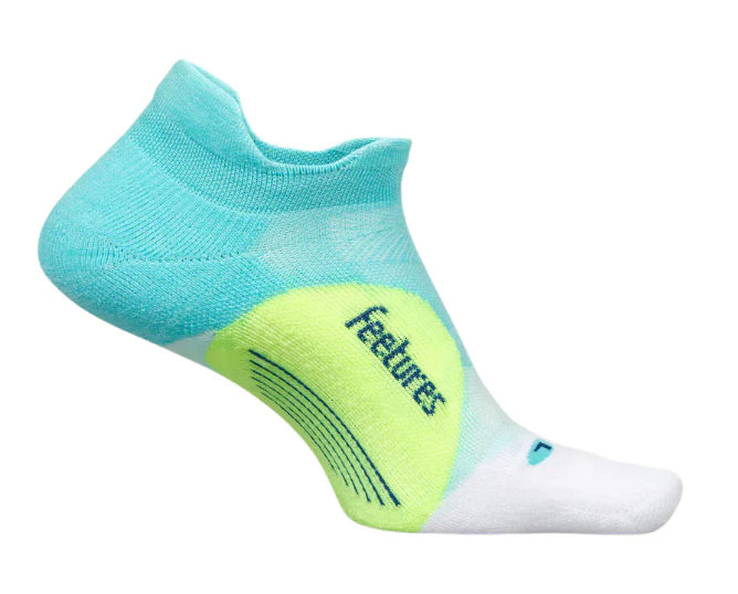 Feetures Elite Light Cushion No Show Tab Sock | Aqua (Adults)