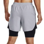 Under Armour Launch 2 in 1 5inch Running Shorts Light Grey (Men's) - Image 2