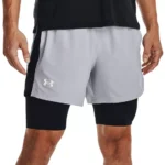 Under Armour Launch 2 in 1 5inch Running Shorts Light Grey (Men's) - Image 3