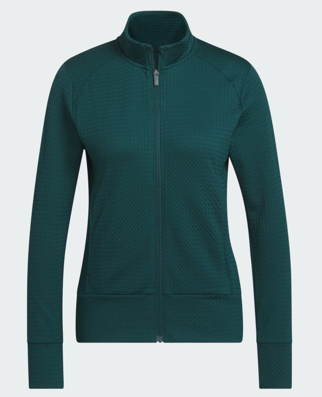 adidas Ultimate 365 Textured Golf Jacket Aurora Ivy Green (Women’s) - Image 2