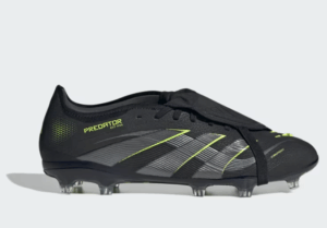 adidas Predator Pro Fold-Over Tongue Firm Ground Football Boots Core Black / Carbon / Lucid Lemon (Adults)