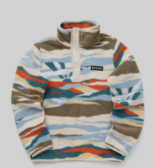 COLUMBIA Helvetia™ II Sherpa Half Snap Printed Fleece  Blue River (Kids)