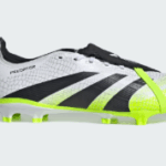 adidas Predator League Fold-Over Tongue Firm/Multi-Ground Boots Cloud White / Core Black / Lucid Lemon (Adults) - Image 2