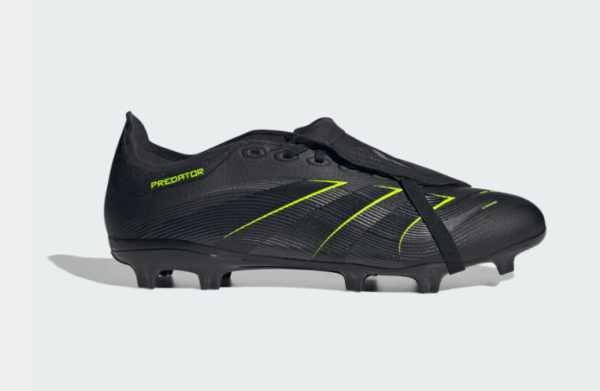adidas Fold-Over Tongue Firm/Multi-Ground Boots Core Black / Carbon / Lucid Lemon (Adults)