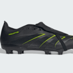 adidas Fold-Over Tongue Firm/Multi-Ground Boots Core Black / Carbon / Lucid Lemon (Adults) - Image 9