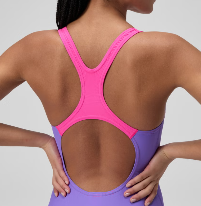 Speedo Medley Logo Swimsuit Purple/Pink (Women's) - Image 3