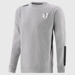 O'Neills Kilruane GAA Jenson Crew Neck Fleece Sweatshirt Grey/Black (Kids/Adults)
