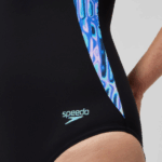 Speedo Shaping Printed Luna Lustre Swimsuit   Indigo Glow (Women's) - Image 4