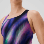Speedo Printed Placement Powerback One Piece  SwimSuit Blurry Glass (Women's) - Image 2