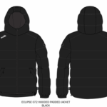 Kilruane MacDonaghs GAA O’Neills   Eclipse Hooded Padded Jacket  Black (Kid's /Adults) - Image 7