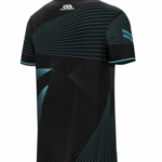Kilruane MacDonaghs GAA Training Jersey Black/Cyan (Kids/Adults) - Image 2