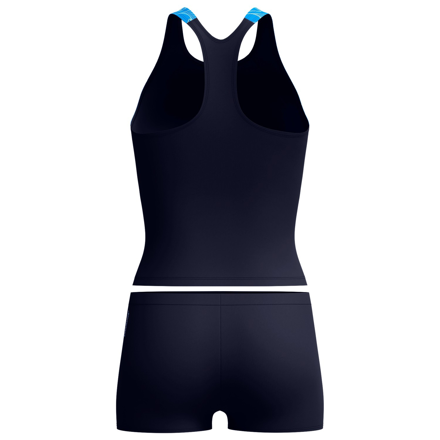 Speedo Hyperboom Splice Tankini 2 Piece Swimsuit Blue Lagoon Black (Women’s) - Image 5