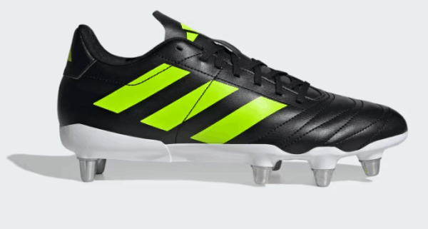 Adidas Kakari Soft Ground Rugby Boots Core Black / Lucid Lemon / Cloud White (Adults)