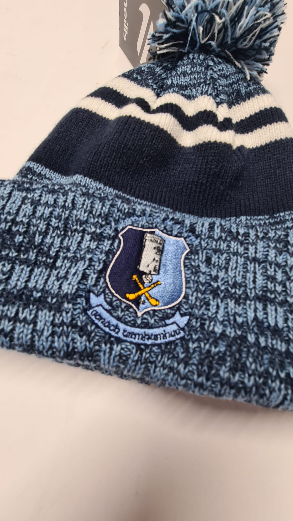 O'Neills Nenagh Éire Óg Canyon Bobble Hat Marine / Sky / White - Image 3