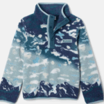 Columbia Helvetia™ II Sherpa Half Snap Printed Fleece  Crushed Blue (Kids) - Image 3
