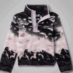 Columbia Helvetia™ II Sherpa Half Snap Printed Fleece Crushed Shale Purple (Kids) - Image 4