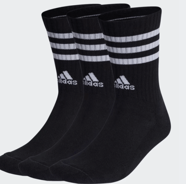 adidas 3-Stripes Cushioned Crew Socks 3 Pairs