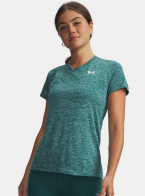 Under Armour UA Tech™ Twist V Neck Tee Shirt | Rack Green (Women’s)