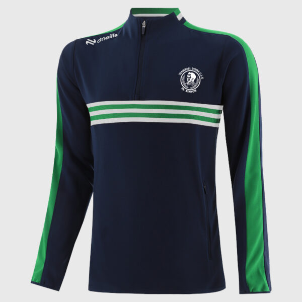 O'Neills Templederry GAA Dromore Half Zip Top Marine/Emerald/White (Kids/Adults)