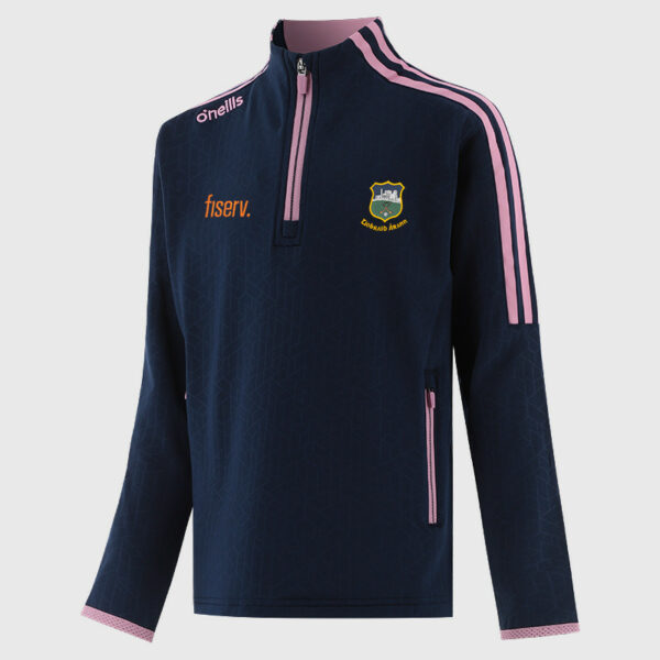 Tipperary GAA O’Neill’s Hydra 184 Brush Half Zip Top  Navy Pink (Kids/Adults)