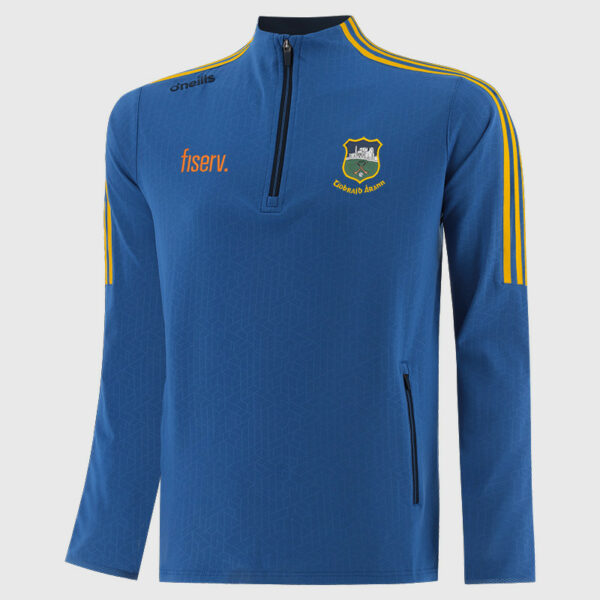 Tipperary GAA O’Neill’s Hydra 184 Brush Half Zip Top Royal/Amber   (Kids/Adults)