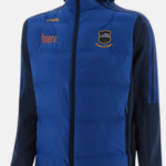 O’Neills Tipperary GAA Hydra Lightweight Hooded Padded Jacket Marine/Royal/Amber (Kids Adults) - Image 2