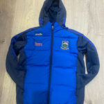 O’Neills Tipperary GAA Hydra Lightweight Hooded Padded Jacket Marine/Royal/Amber (Kids Adults) - Image 4