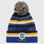 O'Neills Tipperary GAA HYDRA Knitted Bobble Hat Marine/Royal/Amber (Kids/Adults) - Image 2