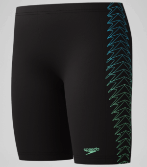 Speedo Placement Jammer Swimming Short Black/Green/Blue (Boys)