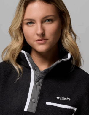 Columbia Helvetia™ II Cropped Sherpa Half Snap Fleece Black (Women's)
