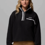 Columbia Helvetia™ II Cropped Sherpa Half Snap Fleece Black (Women's) - Image 4