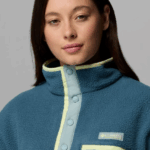 Columbia Helvetia™ II Cropped Sherpa Half Snap Fleece Everblue, Crushed Blue, Citron Haze (Women's) - Image 2