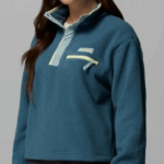 Columbia Helvetia™ II Cropped Sherpa Half Snap Fleece Everblue, Crushed Blue, Citron Haze (Women's) - Image 3