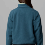 Columbia Helvetia™ II Cropped Sherpa Half Snap Fleece Everblue, Crushed Blue, Citron Haze (Women's) - Image 4