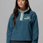 Columbia Helvetia™ II Cropped Sherpa Half Snap Fleece Everblue, Crushed Blue, Citron Haze (Women's) - Image 5