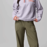 Columbia Helvetia™ II Cropped Sherpa Half Snap Fleece  Lavender Pearl, Shale Purple, Zing (Women's) - Image 3