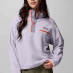Columbia Helvetia™ II Cropped Sherpa Half Snap Fleece  Lavender Pearl, Shale Purple, Zing (Women's) - Image 4