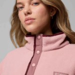 Columbia Helvetia™ II Cropped Sherpa Half Snap Fleece Eraser Pink, Fig, Rich Wine (Women's) - Image 2