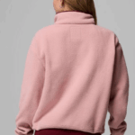 Columbia Helvetia™ II Cropped Sherpa Half Snap Fleece Eraser Pink, Fig, Rich Wine (Women's) - Image 3