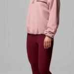 Columbia Helvetia™ II Cropped Sherpa Half Snap Fleece Eraser Pink, Fig, Rich Wine (Women's) - Image 4