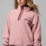 Columbia Helvetia™ II Cropped Sherpa Half Snap Fleece Eraser Pink, Fig, Rich Wine (Women's) - Image 5
