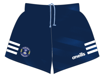 Silvermines GAA O'Neills Printed Training Shorts Navy Royal White - Image 3