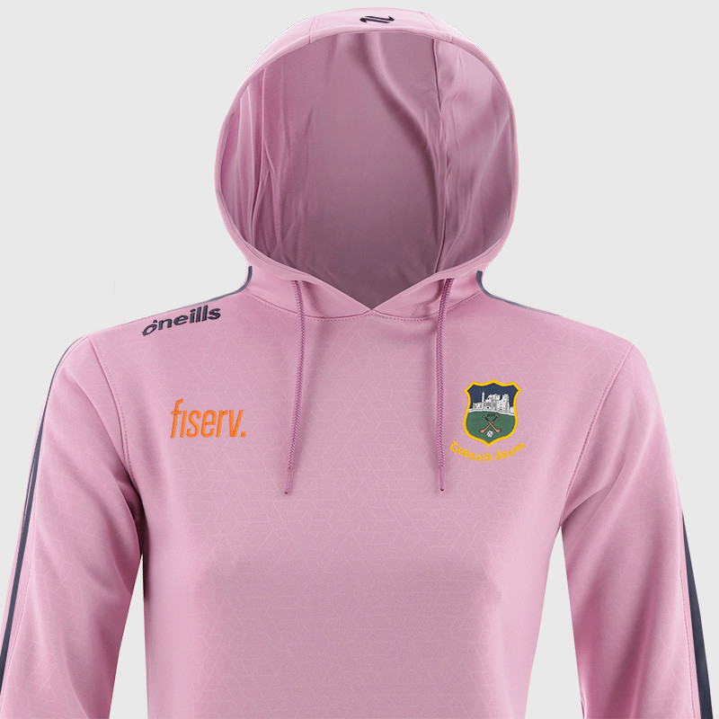 O’Neills Tipperary GAA Hydra Tech Fleece Pullover Hoodie Top Pink Navy (Kids / Adults) - Image 2