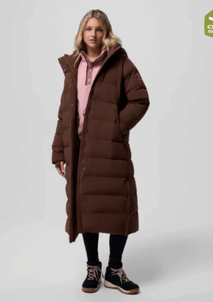 Columbia  Amaze Puff™ Long Hooded Down Puffer Jacket Tobacco Brown (Women's)