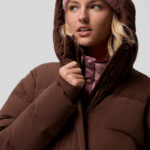 Columbia  Amaze Puff™ Long Hooded Down Puffer Jacket Tobacco Brown (Women's) - Image 4